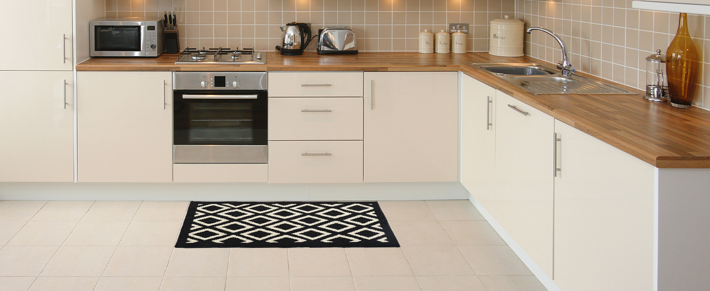 Килимок для дому OTRAKI, 60x90 см, антиковзаюча підлога, легко миється, для собак, вітальні, входу, кухні, тераси