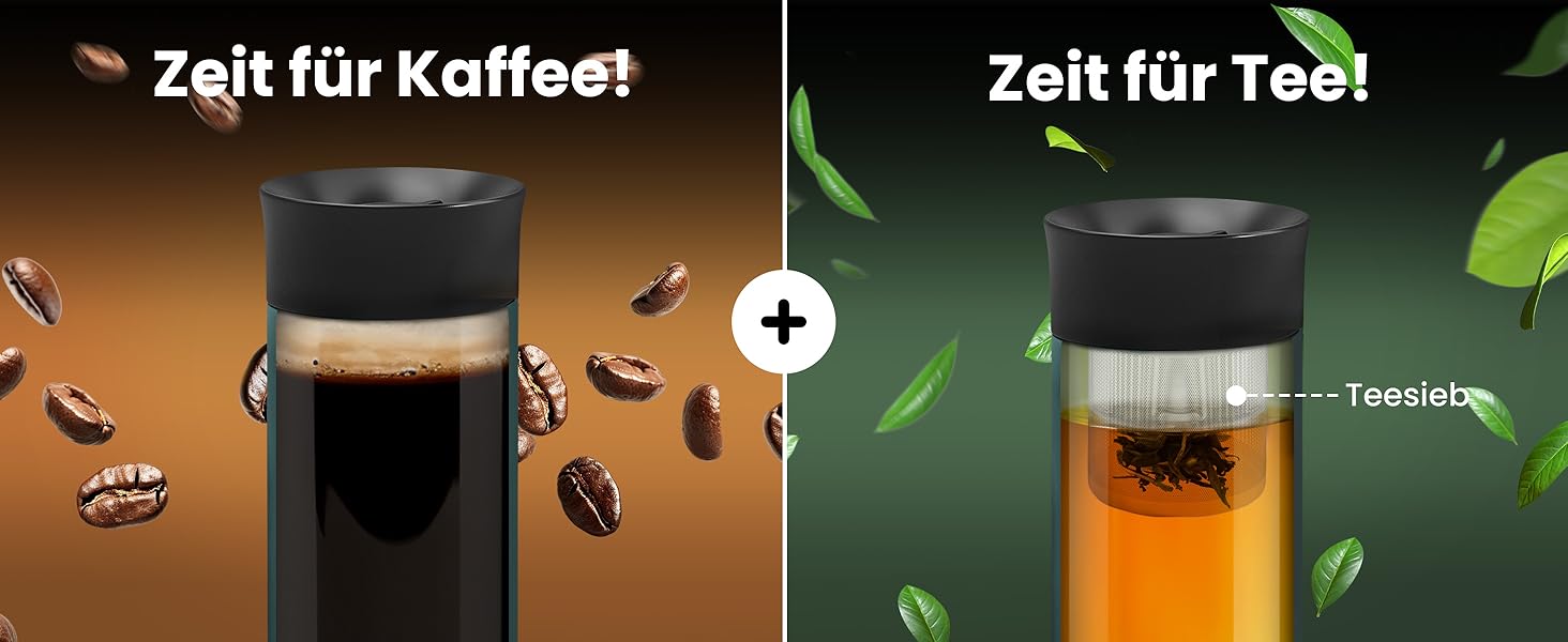 Термокружка для кави To-Go з нержавіючої сталі, 360 мл | Зберігає тепло 4 години, холод - 8 | Без BPA, витоку, вакуумна ізоляція | Ідеально для кави, чаю, подорожей