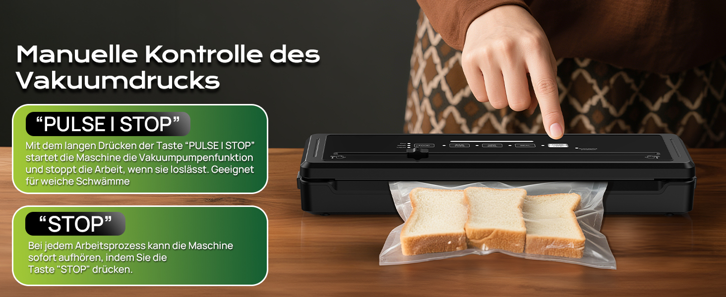 Вакуумний пакувальник 5-в-1 для продуктів харчування: сухий/вологий режим, зберігає свіжість до 7 разів довше, 70 кПа, вбудований різак, шланг, 10 пакетів