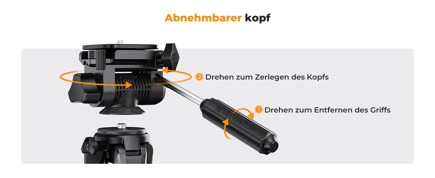 Штатив K&F Concept S255A3+BV01: Легкий штатив з сумкою, для камери/DSLR/відеокамери, з підтримкою смартфонів та планшетів (172 см)