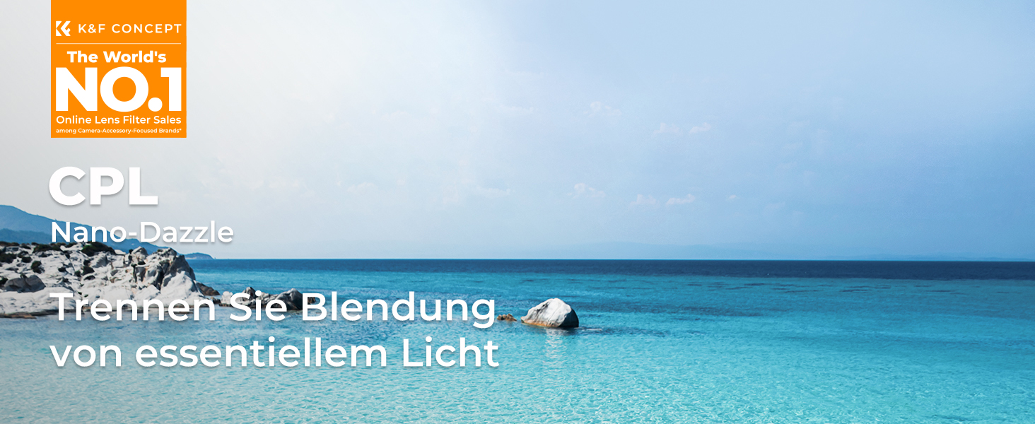 Поляризаційний фільтр K&F Concept 67mm для фотографій: глибокі кольори, зменшення відблисків та відображень, оптичне скло з Multi-Nano покриттям (Nano-Dazzle)