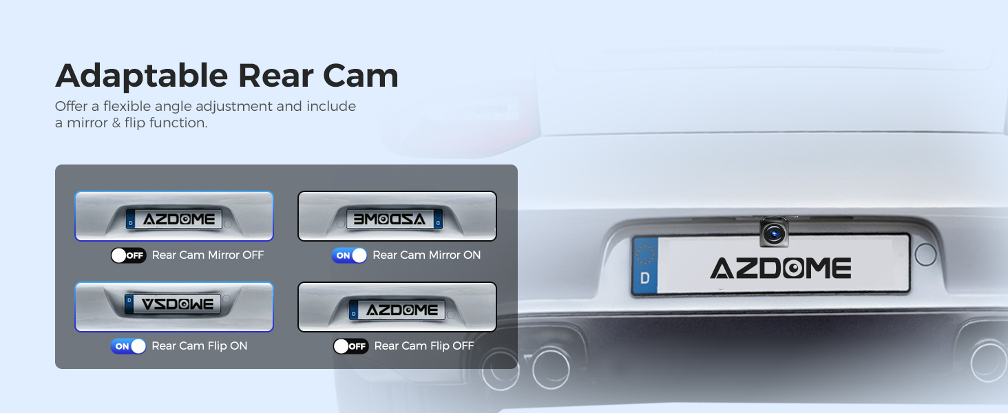 Dashcam AZDOME PG17 4K: Дзеркало заднього виду з відеозаписом, WiFi, GPS, нічне бачення, голосове керування, 64GB карта в комплекті