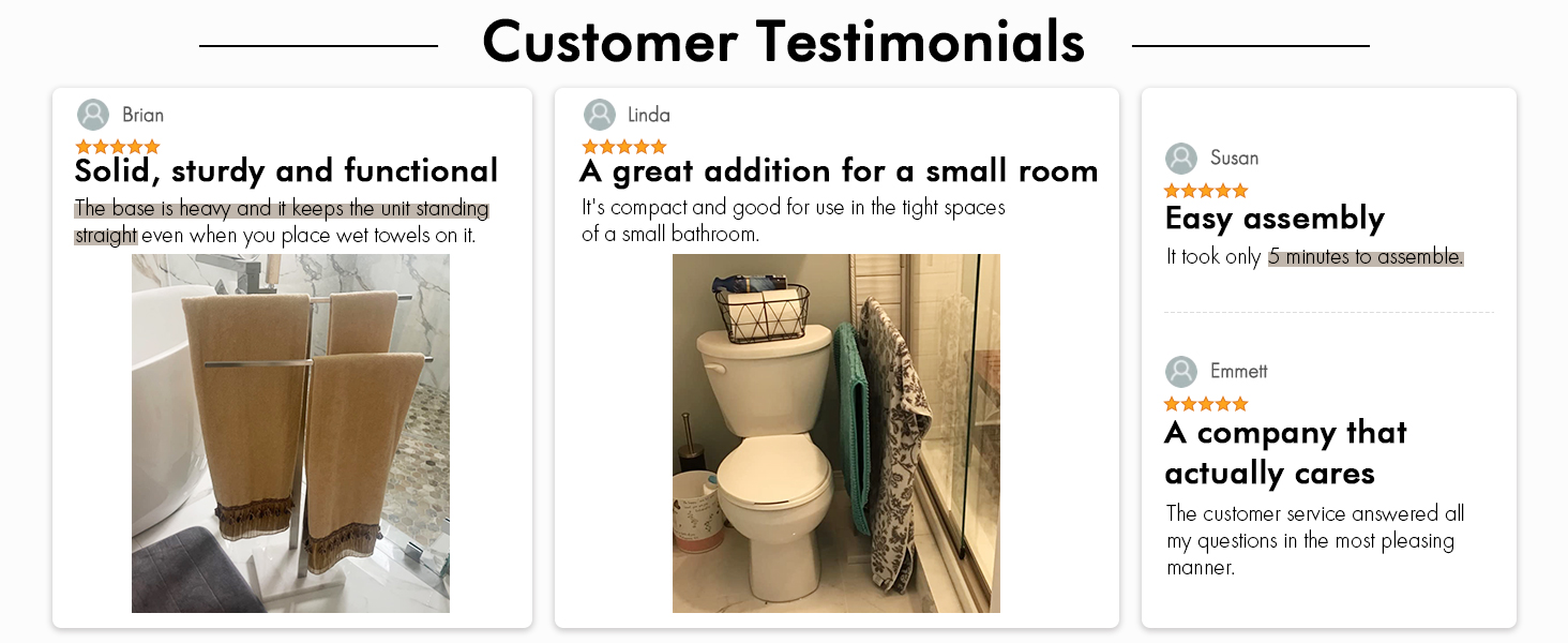 Підставка для рушників подвійна, сталева, з мармуровою основою, 84 см, BTH217-2