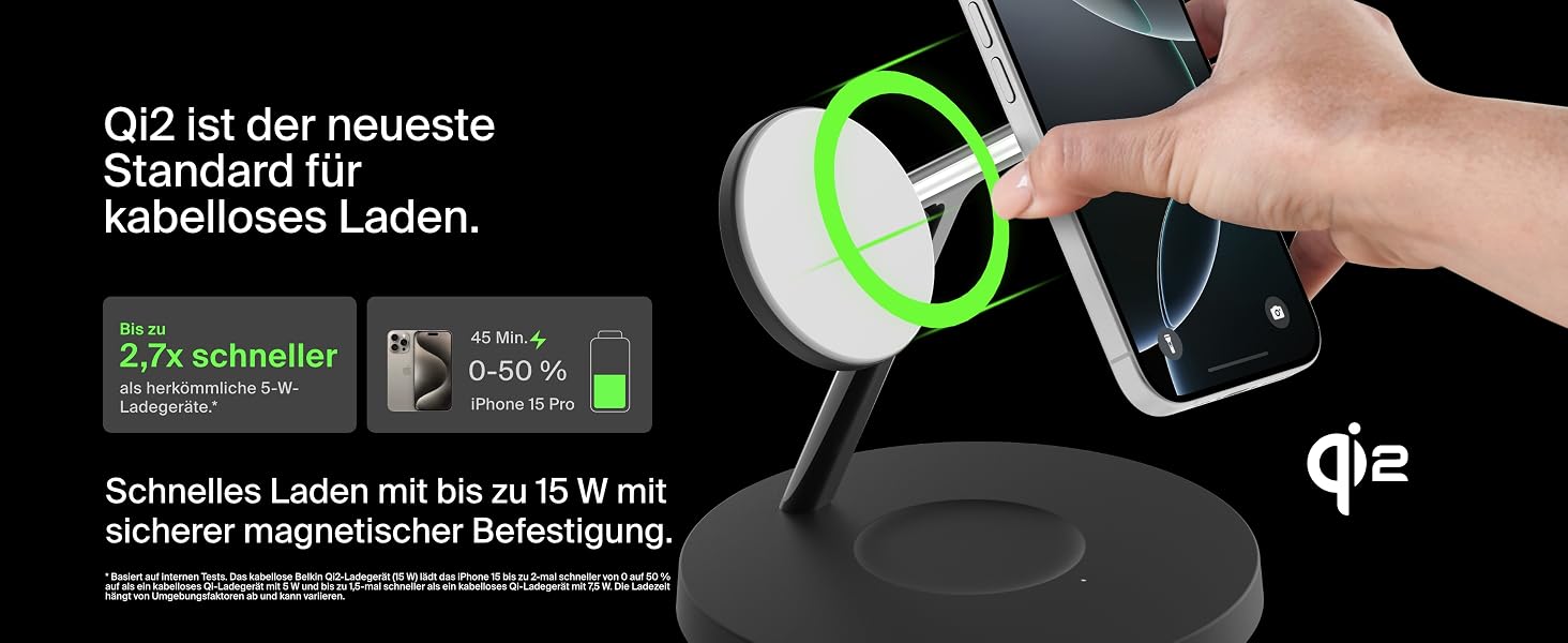 Belkin MagSafe 3-в-1 Бездротова Зарядка 15W для iPhone, Apple Watch та AirPods (Чорний)