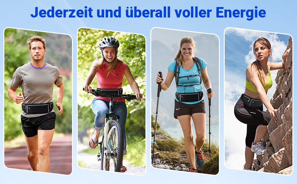 Поясна сумка-тримач для телефону Alyvisun - спортивна поясна сумка для бігу, фітнесу, подорожей (чоловіча/жіноча)