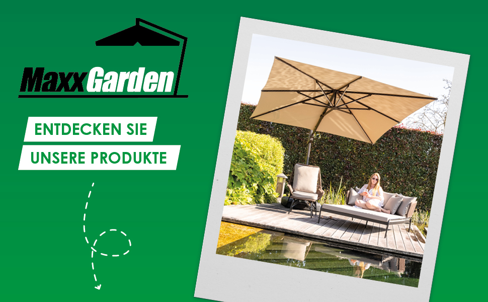 Підставка для парасолі MaxxGarden, заповнювана піском або водою, 4 секції, для балкона, до 60 кг, 50x50x7,5 см