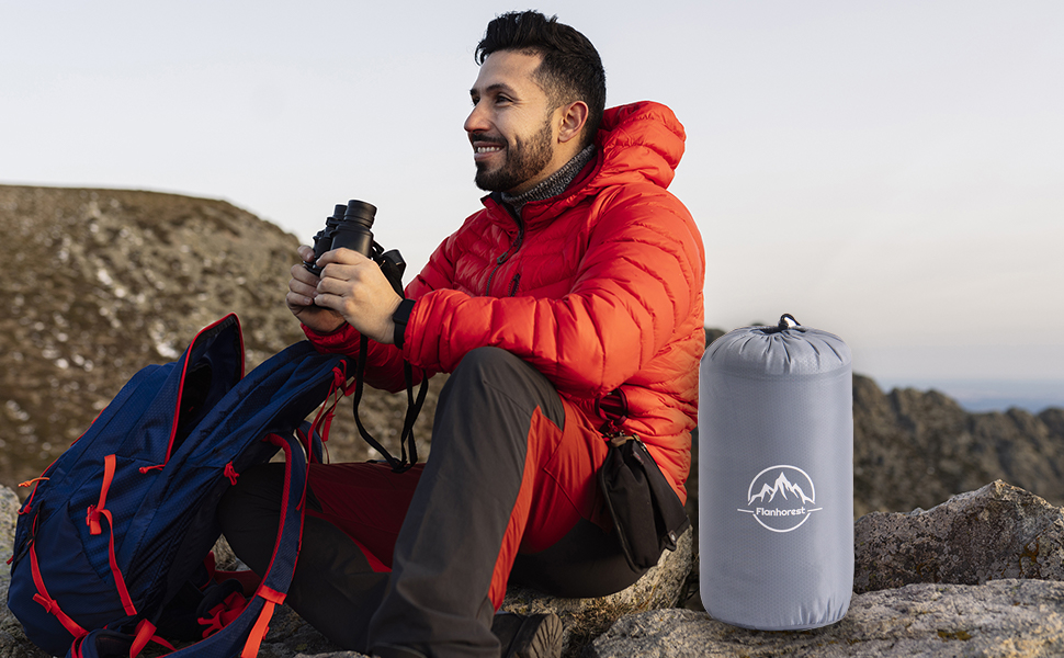 Дитячі спальні мішки для кемпінгу та подорожей - компактні, легкі, водонепроникні, 3-сезонні, з сумкою для перенесення, для хлопчиків та дівчаток (Сірий)