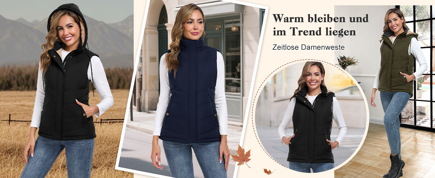 Жіноча жилетка Tuopuda з капюшоном, стеганий фліс, утеплена флісом, тепла зимова куртка без рукавів, термо жилетка, комір-стійка, жилетка з капюшоном, блискавка, осінь/зима, чорний колір, розмір L