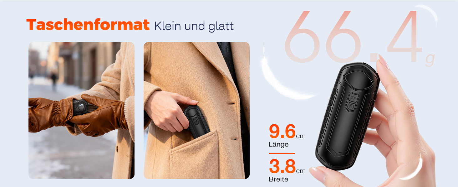 Грілки для рук акумуляторні, 2 шт, електричні, портативні, 6000mAh, кишенькові, ультралегкі та тонкі, 5 рівнів нагріву до 55°C, ідеальні для кемпінгу, чорні