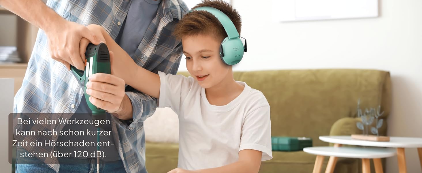 Senner® KidsPro навушники-захисники для дітей | Захист від шуму | SNR 28 dB | 12 років | Зростаючі | Навушники-захисники для дітей | М'ятний колір