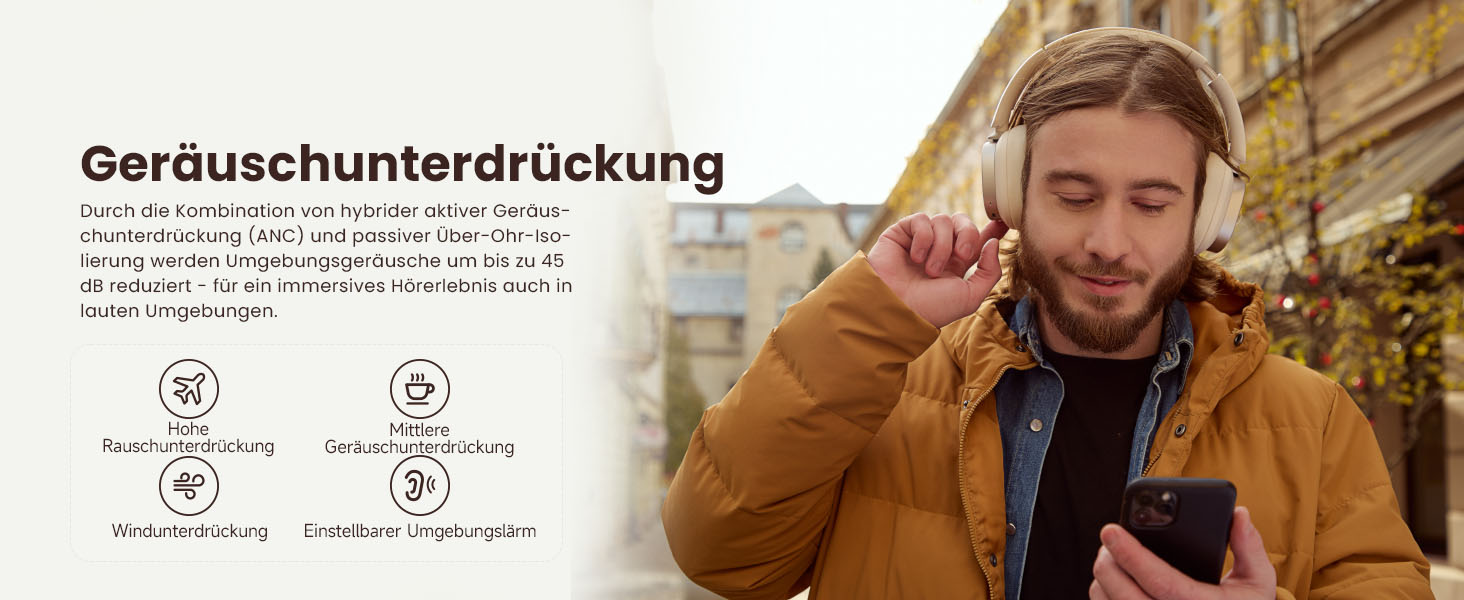 Навушники бездротові Edifier ES850NB з шумозаглушенням, Hi-Res Audio, Bluetooth 5.4, коричневі