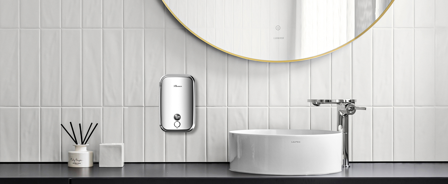 Stainless Steel Wall Mounted Soap Dispenser - 800ml, Hygienic Push Top, Rust-Resistant & Drip-Proof