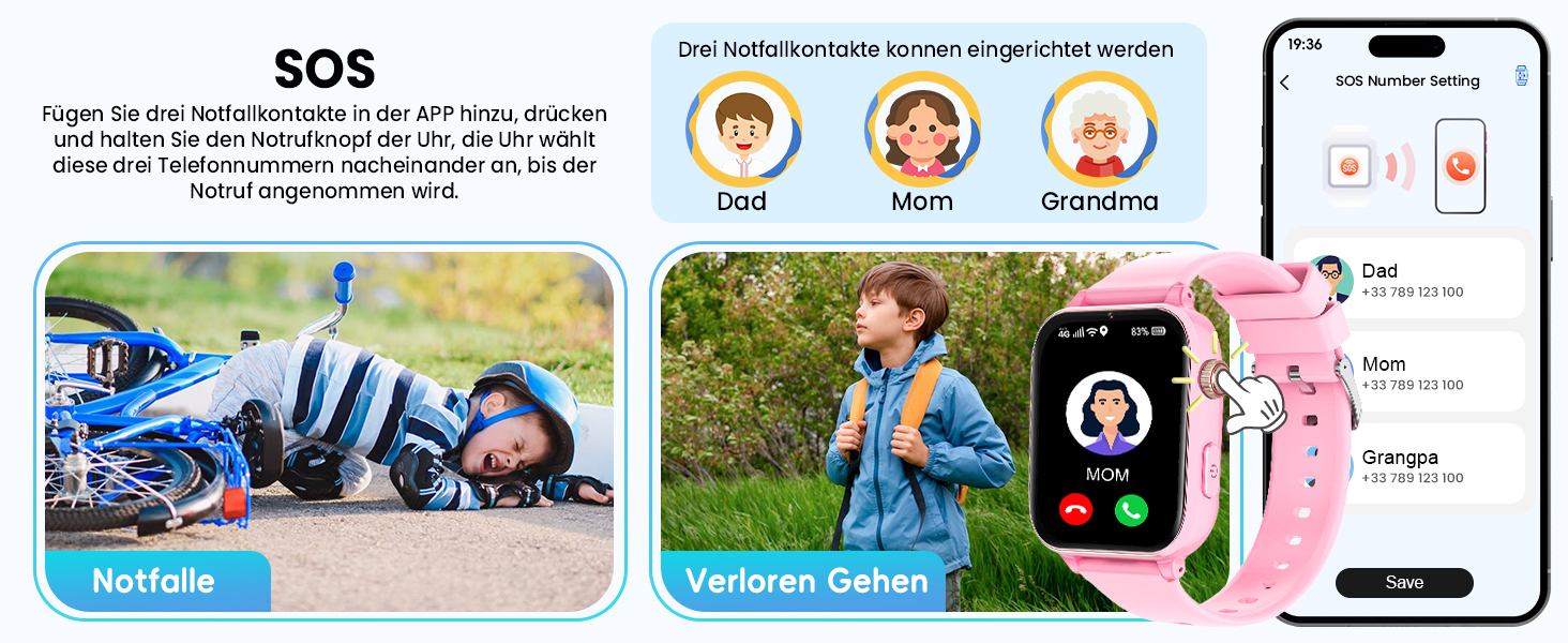 Дитячий розумний годинник Kinder Smartwatch з GPS, 4G, відеодзвінками, SOS та іграми для дітей 4-12 років (рожевий)