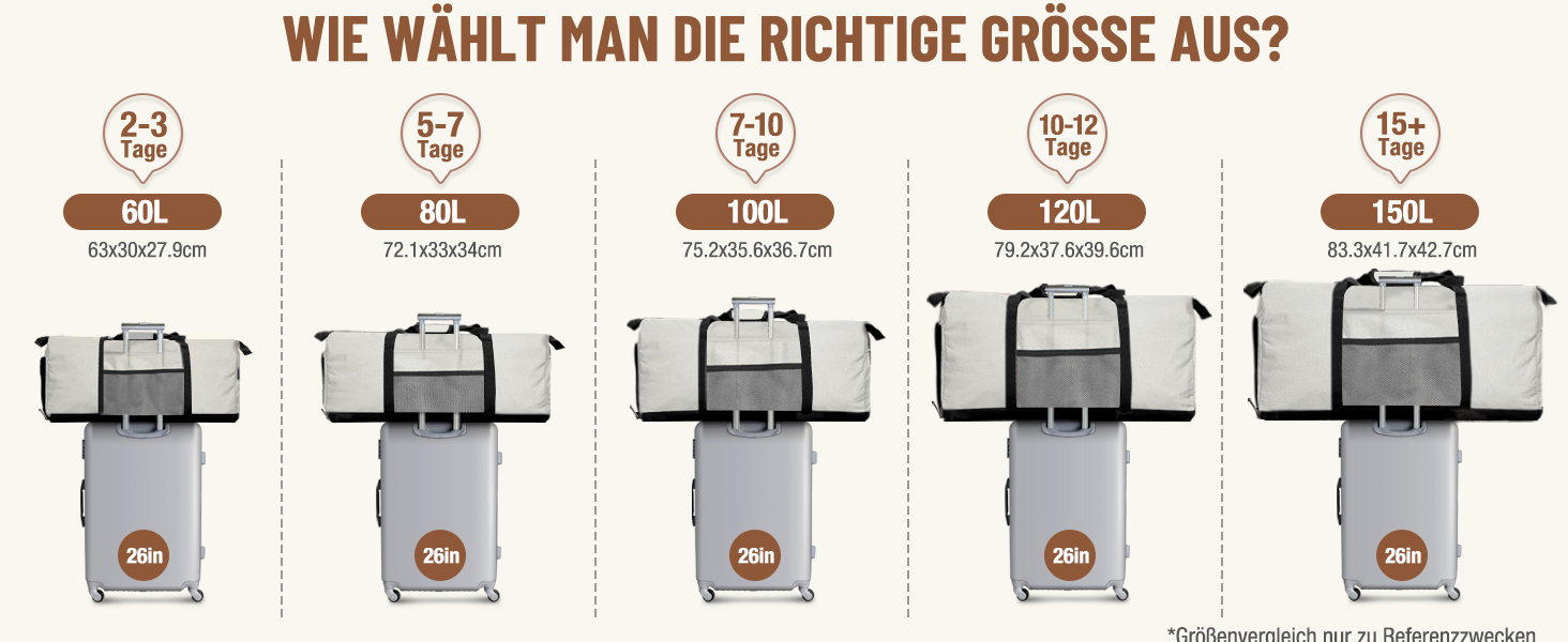 Сумка-рюкзак Lekesky для подорожей, 45x36x20 см, Easyjet Handgepäck, спортивна сумка з відділенням для взуття, водонепроникна, 80 л, бежево-коричнева