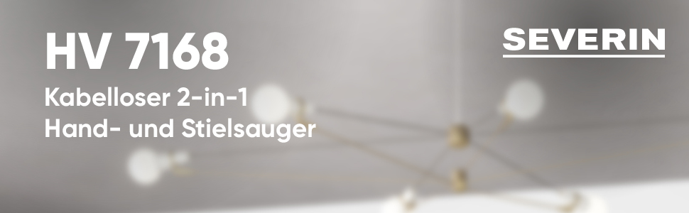 Бездротовий акумуляторний пилосос SEVERIN HV 7166 (Чорний): 60 хв роботи, 2-в-1, для тварин, легкий, без мішка, 400 Вт