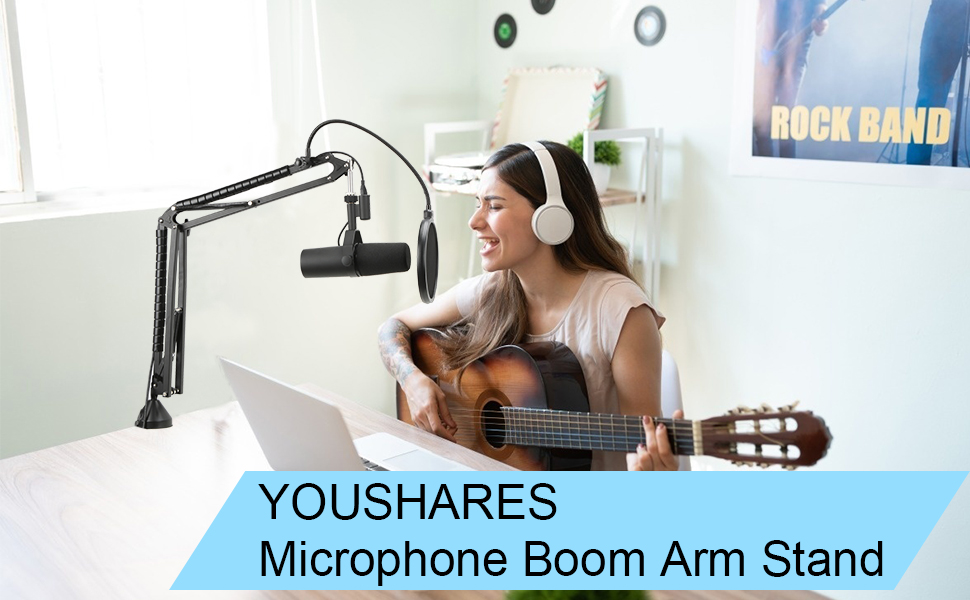 Шарнірний мікрофонний тримач YOUSHARES для Shure SM7B з поп-фільтром (01 Stand Set)
