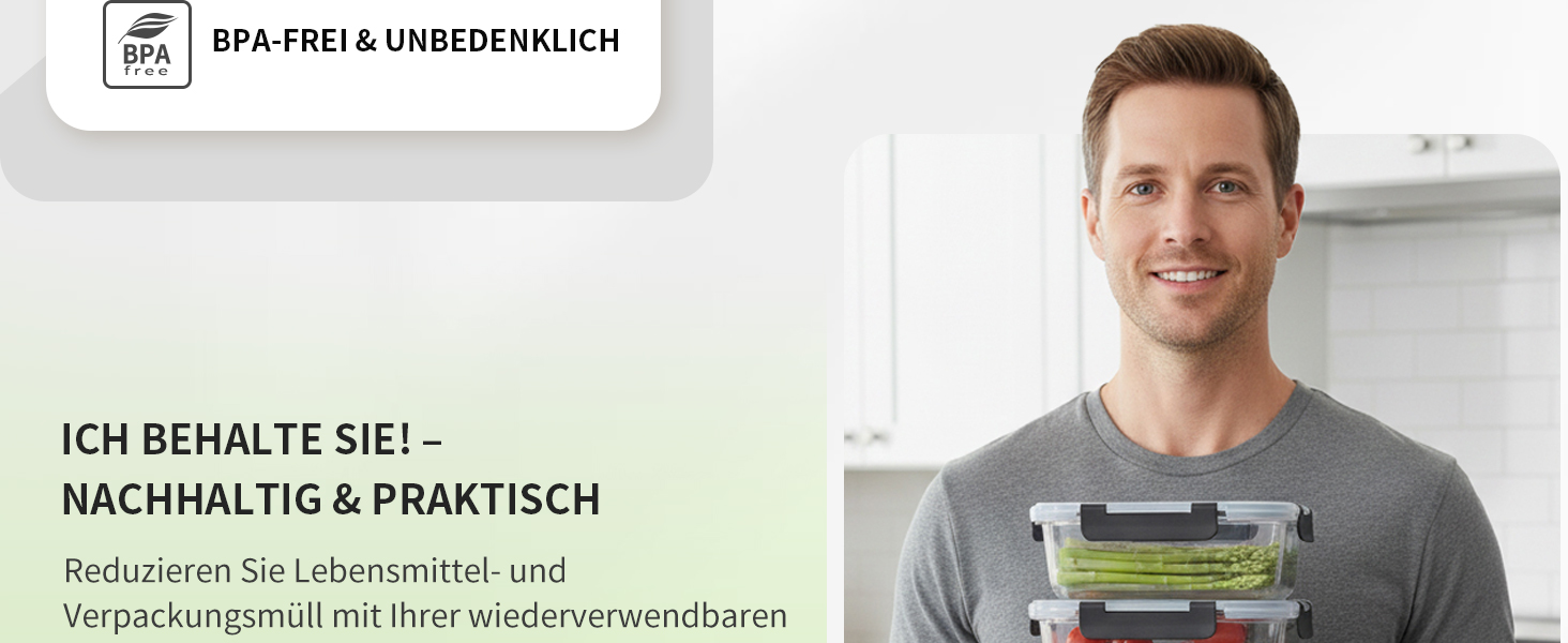 Набір контейнерів для зберігання їжі з боросилікатного скла з кришкою, BPA-free, не протікають, для мікрохвильової печі, духової шафи, посудомийної машини, для приготування їжі на тиждень (Meal Prep) – рожевий (SA1637)