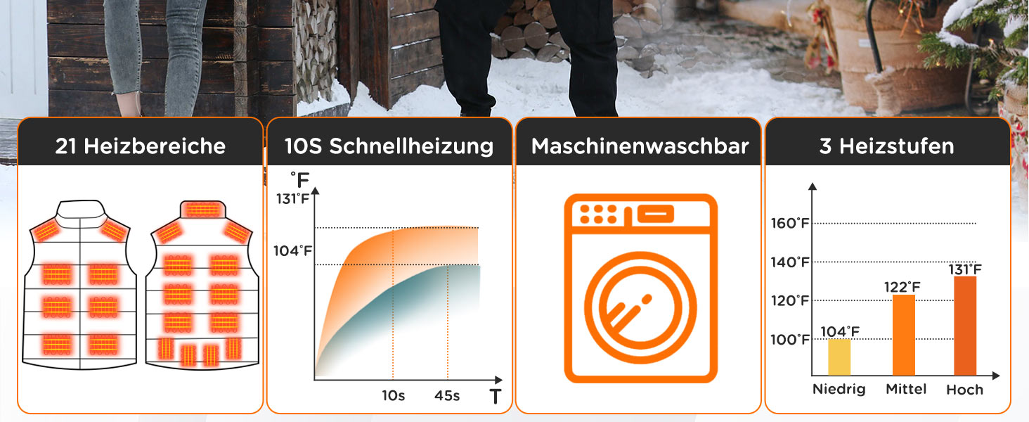 Електрична гріюча жилетка Buba Toys для чоловіків з Powerbank 20000mAh, 21 зона нагріву, 3 режими, для катання на лижах, піших прогулянок та активного відпочинку, XL, сіро-чорний колір