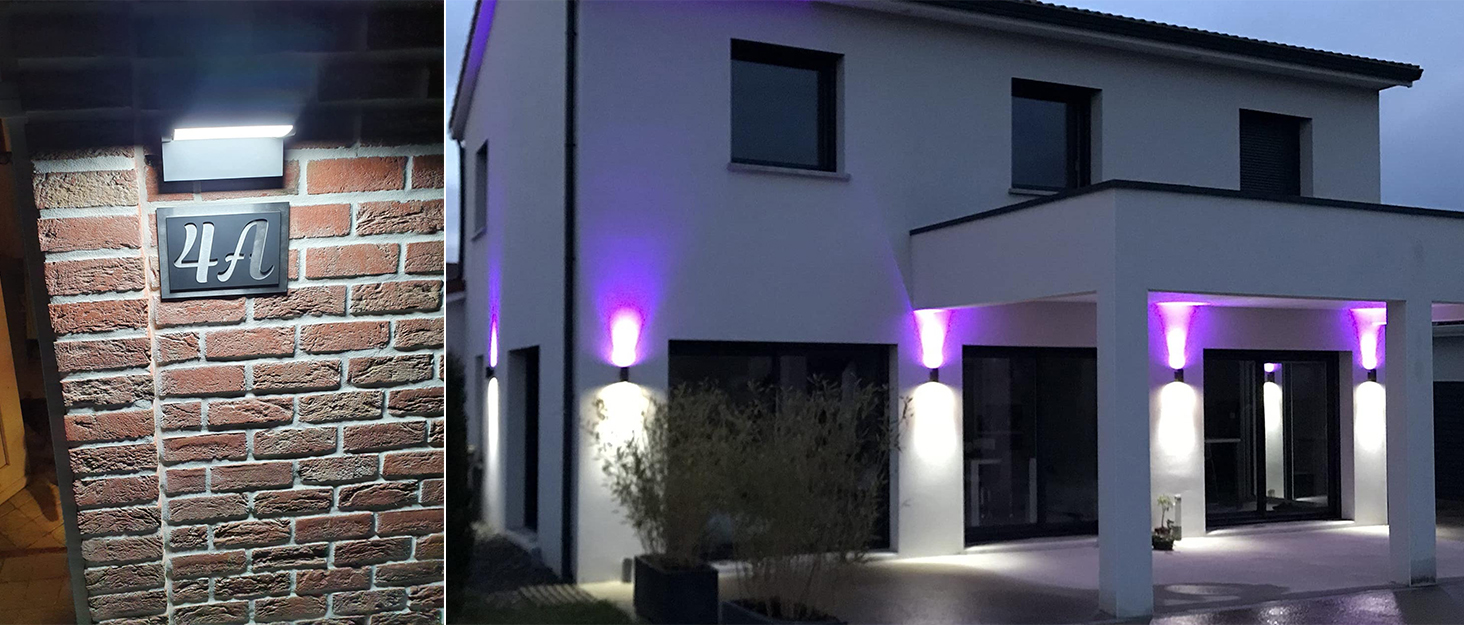 Зовнішня LED-стінна лампа Klighten 24W, IP65, 1500 Lumen, 3000K, Anthrazit