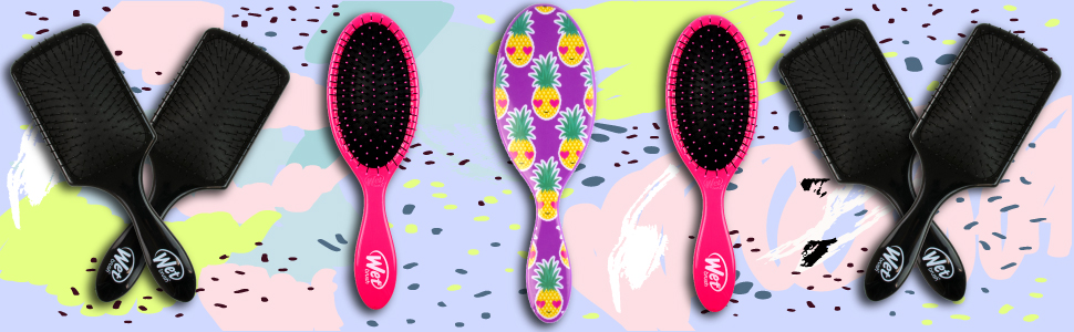 WET BRUSH Paddle Detangler Brush чорного кольору - щітка для розчісування мокрого волосся, 1 шт.