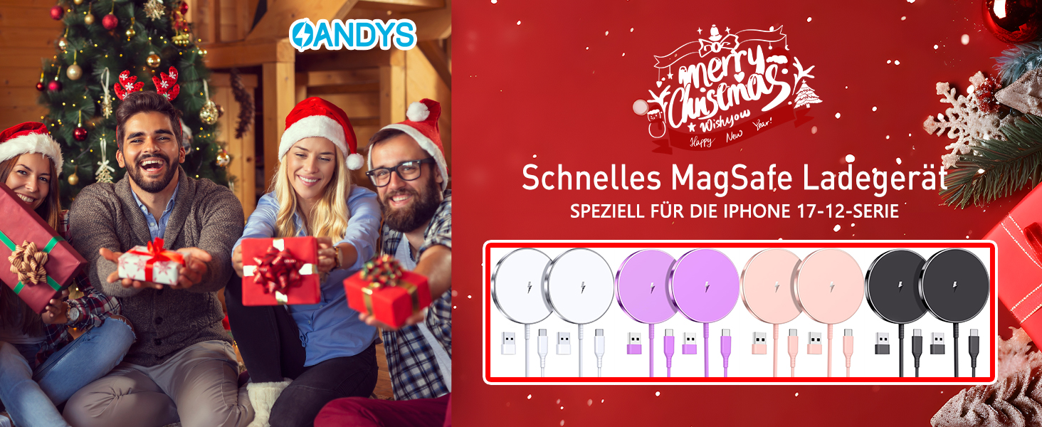 Бездротовий зарядний пристрій MagSafe для iPhone, 15W, 2 шт. (кабель 1.5 м), оригінальна заміна, рожевий