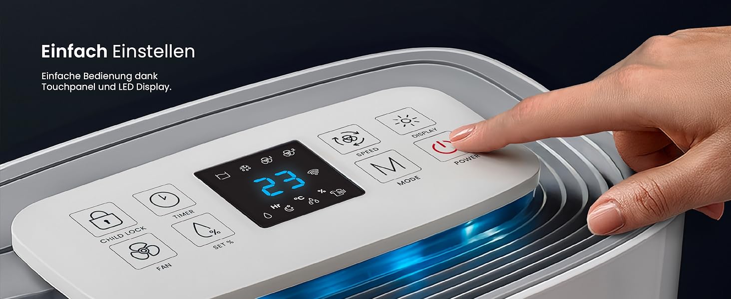 Про Бріз - Вологопоглинач повітря 25л/добу, 30 м², 4 режими, таймер, Smart App - від вологи та плісняви