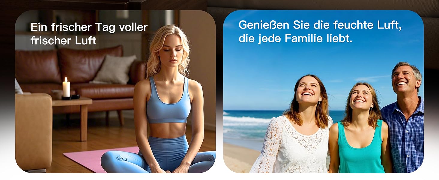 Зволожувач повітря H1-XIT 2 шт. 2L, без витоку, для дитячої кімнати, спальні, вітальні, білий + білий