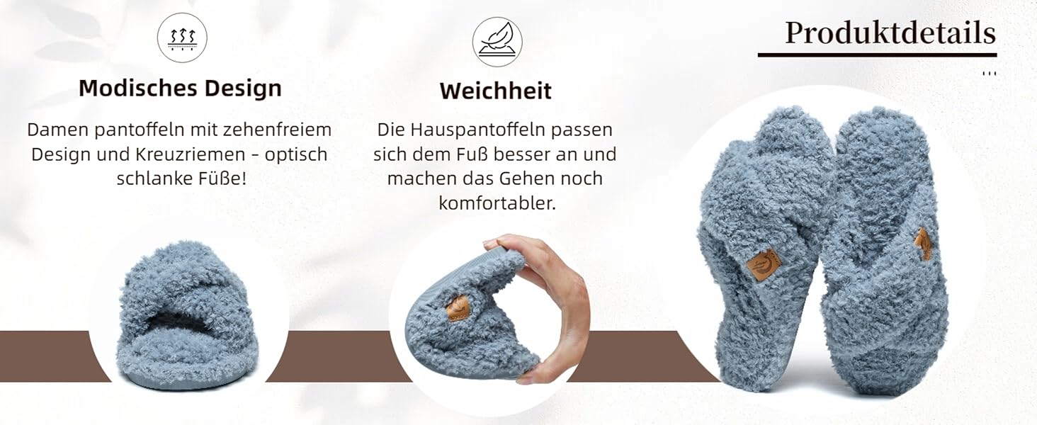 Жіночі плюшеві домашні тапочки SMajong, зимові, теплі, м'які, з антиковзким покриттям, сірі, 38/39 EU