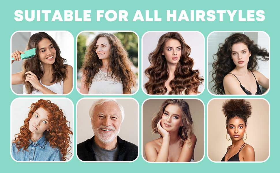 Щітка для кучерявого волосся (зелена)