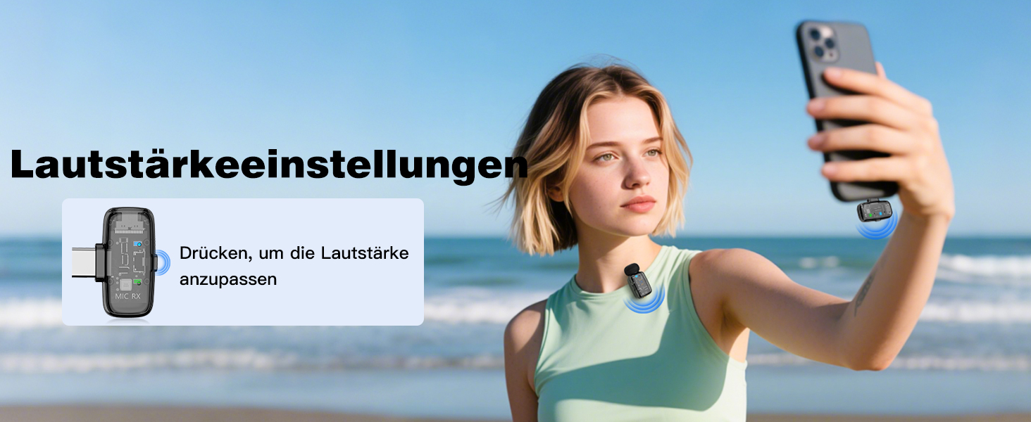 Мікрофон ZealSound M6 бездротовий для iPhone, Android, iPad: USB-C/Lightning, шумозаглушення, 33 години роботи, 100м, для Vlogging, TikTok, Podcast, YouTube, чорний/прозорий