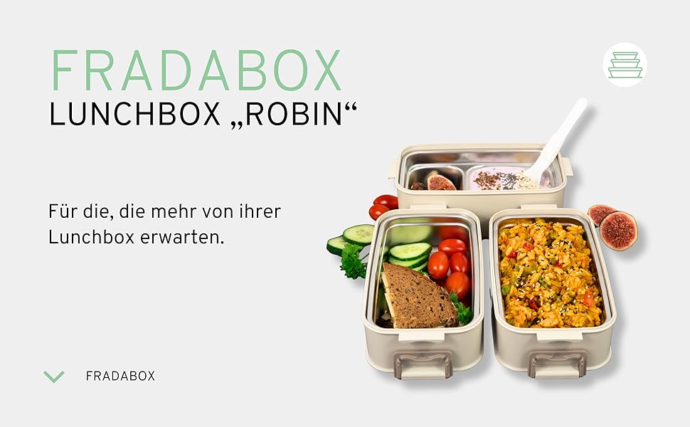 Бенто-ланчбокс 'Robin' 2700мл, 3 секції з приборами та відсіками, преміум нержавіюча сталь, BPA-free, велика ланчбокс для дорослих, Meal Prep, витокозахисний, підходить для мікрохвильової печі