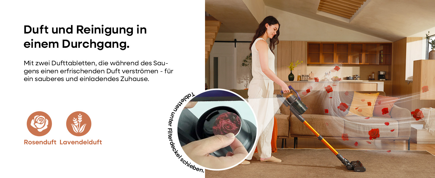 Бездротовий акумуляторний пилосос KIPMAX 50000Pa, 550W, 70 хвилин, 1.5L, з дисплеєм, антизаплутана щітка, 7-шаровий фільтр, 2 арома-пластини, для килимів, шерсті тварин, твердих поверхонь, золотий