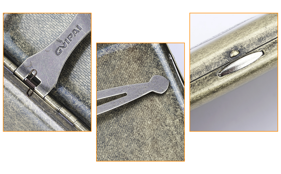 Металеве тютюнотримач на 20 сигарет, вінтажний дизайн, для чоловіків та жінок, з подарунковою коробкою