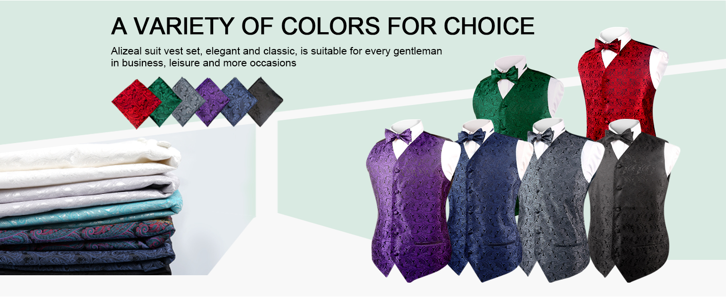 Чоловіча краватка-метелик Alizeal з візерунком пейслі та кишеньковим хустиною, 3XL, блакитний