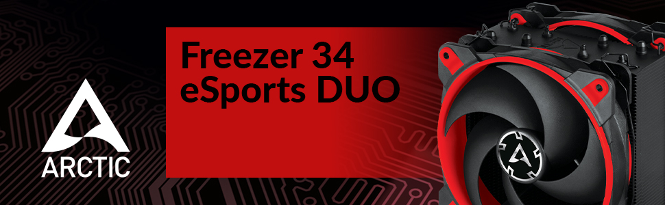 ARCTIC Freezer 34 eSports DUO - Кулер для CPU, Tower, 120 мм, Push-Pull, Intel/AMD, LGA1700, RGB