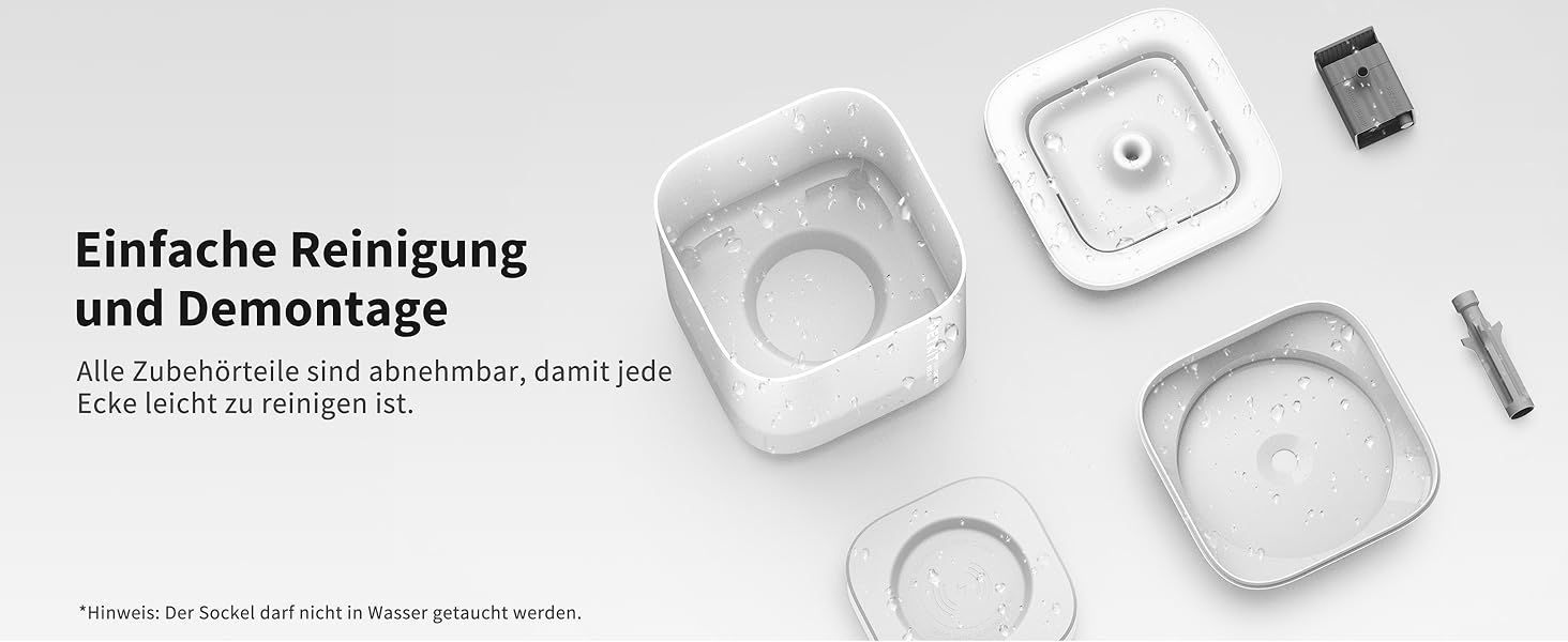 PETKIT CyberTail: Автоматичний фонтанчик для котів та собак, 1.85л, LED-підсвітка, тихий (25dB), білий