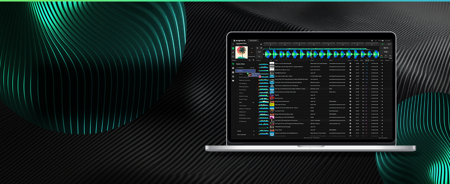 Numark Mixstream Pro Go: Портативний DJ-контролер з акумулятором, мікшер з розділенням STEM, динамік, Wi-Fi, сенсорний екран, сумісний з Serato DJ
