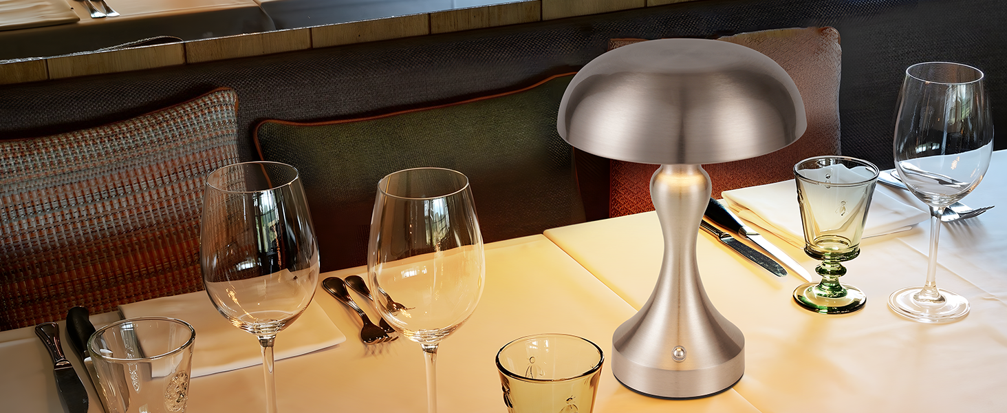 Бездротова настільна лампа Nicke - LED торшер з торканням, регульоване освітлення, USB зарядка, вінтажний дизайн, для спальні та вітальні