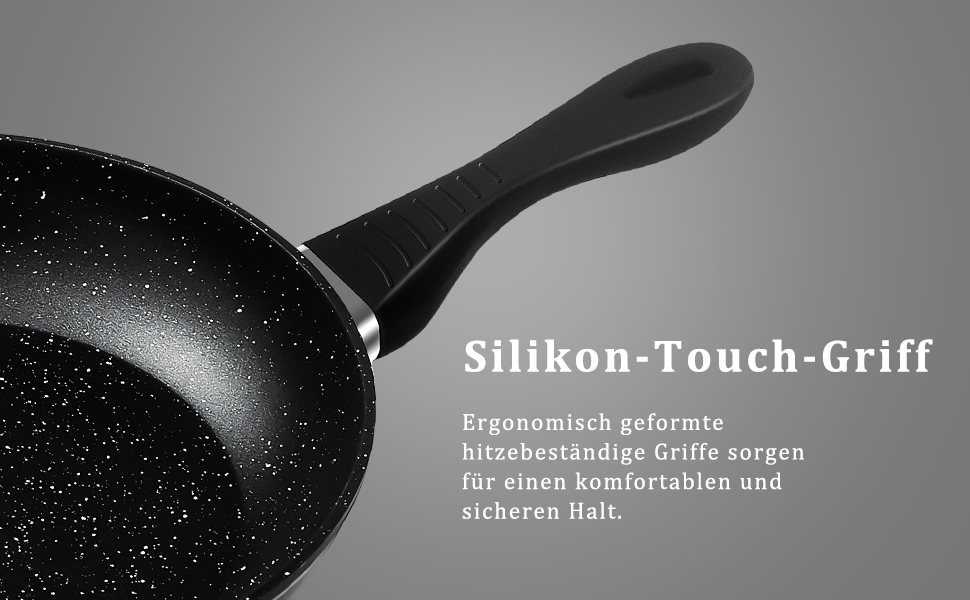 Набір посуду HOMELUX 10 предметів для індукційних плит з алюмінію з антипригарним покриттям, з кришками. Без PFOA.