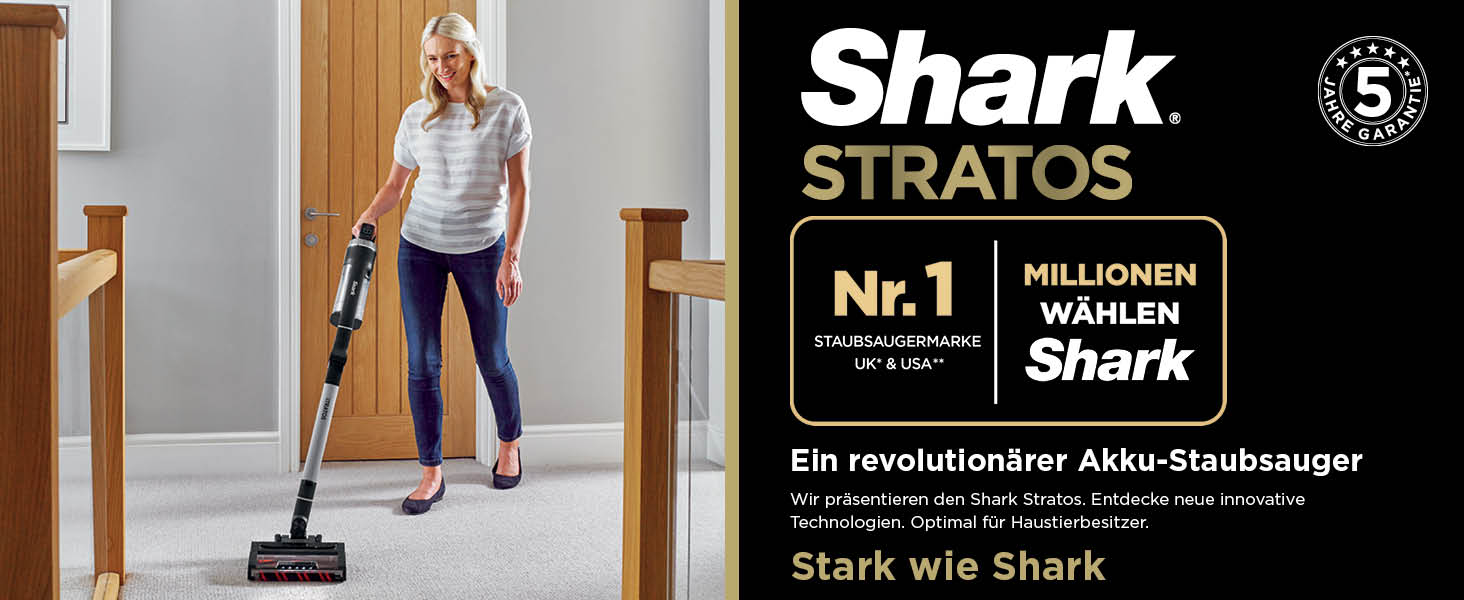 Бездротовий акумуляторний пилосос Shark Stratos, PowerFins Plus, 60 хв роботи, Anti-Hair Wrap, CleanSense IQ, насадки для щілин та багато поверхонь, рожеве золото/антрацит, IZ400EU (насадка Stratos для шерсті тварин та 2 акумулятори)