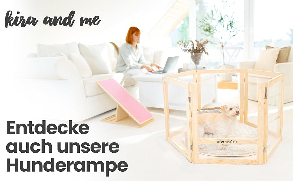 Кізовий вольєр для цуценят Emma Hundelaufstall: міцне дерево, акрилове скло, мобільний загін для собак, сучасний дизайн, 60 см у висоту