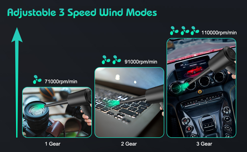 Електричний пилосос-бластер VANBAR для чищення клавіатури, диванів, авто та офісної техніки. Акумулятор 7600mAh, 3 швидкості, USB-зарядка, щітка.