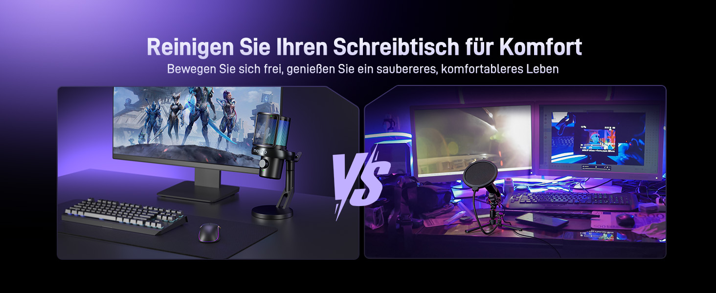 Мікрофон MAONO DM40 бездротовий для ПК з RGB підсвіткою та ШІ-зміною голосу, 3-рівнева шумоподавлення, для геймінгу, подкастингу та стрімінгу (чорний)