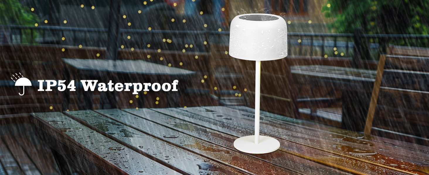 Світлодіодна настільна лампа Aigostar акумуляторна бездротова, димується сенсорним керуванням, 3 режими світла, водонепроникна IP54 для дому та саду (біла)