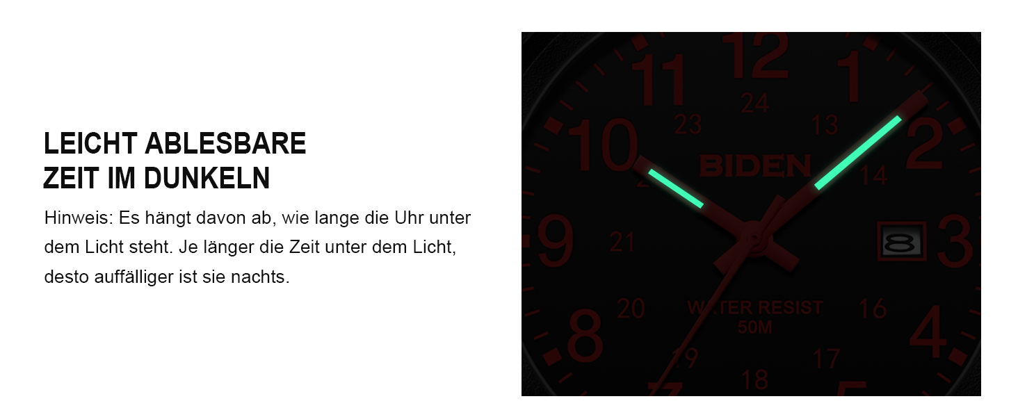 Чоловічий годинник: аналоговий кварцовий годинник на зап'ястя, водостійкий, стильний, дизайнерський (07- Чорний/Червоний)