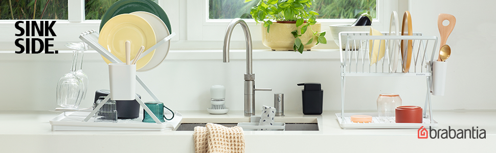 Складана сушарка для посуду Brabantia L, світло-сіра