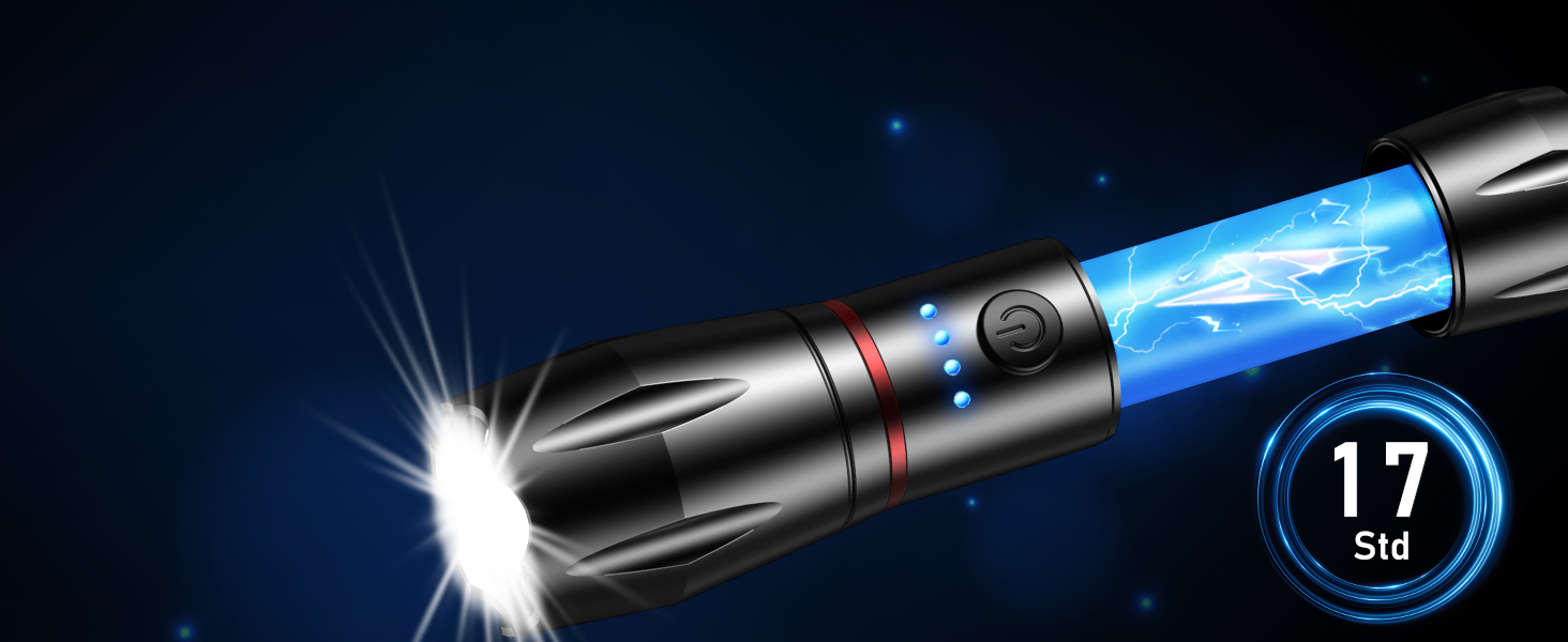 LED ліхтарик Blukar з підзарядкою, 2000L, Zoom, 5 режимів, водонепроникний IPX6, для кемпінгу, туризму, риболовлі, активного відпочинку та надзвичайних ситуацій