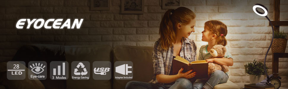 LED приліжкова лампа з кліпсою для ліжка, спальні, офісу, димується, 3 режими + 10 рівнів яскравості, гнучка, 8W, срібляста (чорна)