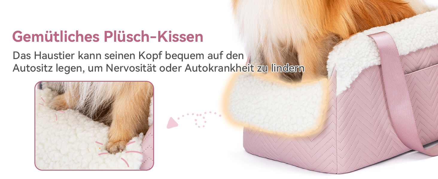 Автомобільний лежак для собак PETSFIT - чорний, шкіра, до 5 кг