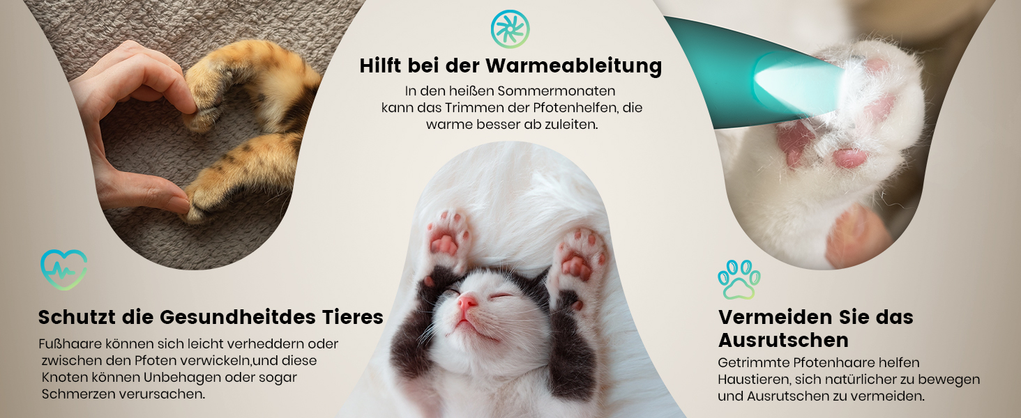 Триммер для собак Oneisall з LED-підсвічуванням: для лап, очей, вух, обличчя. Безшумний, акумуляторний.